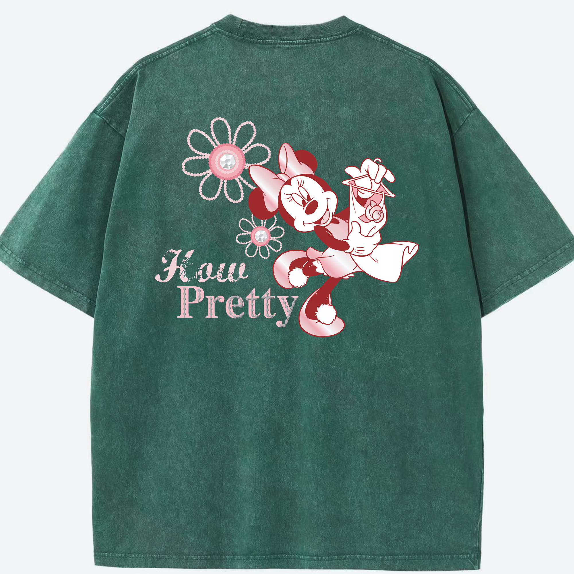 （画像用） ミッキーマウス Mickey Mouse 綿100% ヴィンテージ風 半袖Tシャツ（背面プリント）